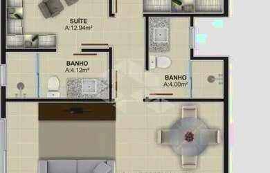 Imagem 5: Apartamento 02 dormitórios com suite no Bairro Patronato em Santa Maria RS