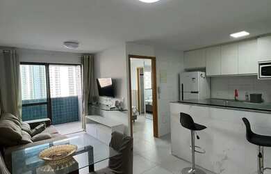 Imagem: O apartamento possui 1 Dormitório, 1 Banheiro, 1 Vaga na garagem