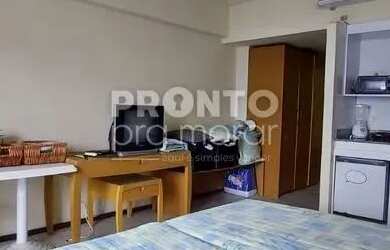 Imagem: O apartamento possui 1 Dormitório, 1 Banheiro, 1 Vaga na garagem