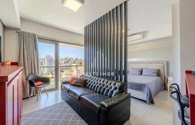 Imagem: O apartamento à venda possui 1 Dormitório, 1 Banheiro, 1 Vaga