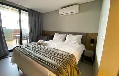 Imagem: O apartamento possui 1 Dormitório, 1 Banheiro, 44m² de Área