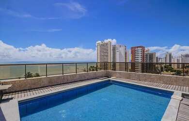 Imagem: O apartamento na cobertura possui 4 Dormitórios, 4 Banheiros