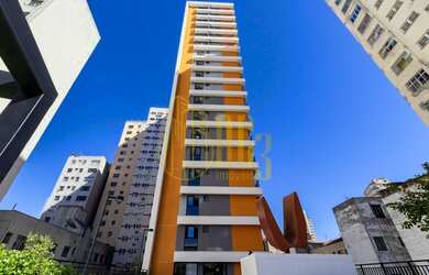 Imagem: O studio possui 1 Dormitório, 1 Banheiro, 39m² de Área e