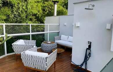 Imagem: O apartamento na cobertura possui 3 Dormitórios, 4 Banheiros