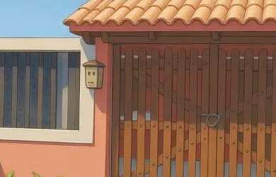 Imagem: A casa possui 3 Dormitórios, Acomodam 14 pessoas e 1 Vaga na