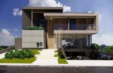 Imagem: A casa em condomínio possui 4 Dormitórios, 5 Banheiros, 5