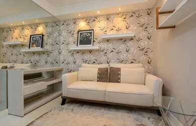 Imagem: O apartamento possui 1 Dormitório, 1 Banheiro, 1 Vaga na garagem