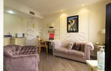 Imagem: O studio possui 1 Dormitório, 1 Banheiro, 1 Vaga na garagem