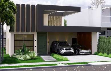 Imagem: A casa em condomínio possui 3 Dormitórios, 5 Banheiros, 4