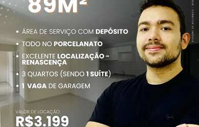 Imagem: O apartamento possui 3 Dormitórios, 2 Banheiros, 1 Vaga na