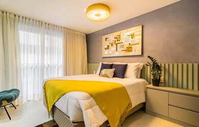 Imagem: O apartamento possui 1 Dormitório, 1 Banheiro, 24m² de Área