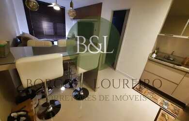 Imagem: O apartamento possui 1 Dormitório, 1 Banheiro, 1 Vaga na garagem