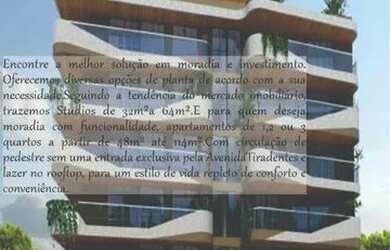 Imagem: O apartamento possui 1 Dormitório, 1 Banheiro, 1 Vaga na garagem