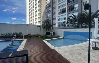 Imagem: O apartamento possui 1 Dormitório, 1 Banheiro, 1 Vaga na garagem