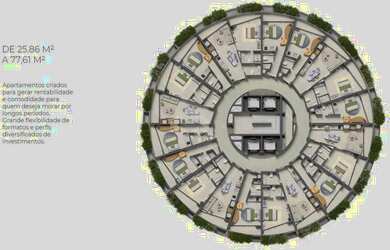 Imagem 4: Studios em Bento Gonçalves mobiliado para rentabilidade e patrimônio
