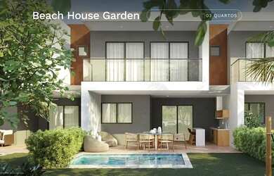 Imagem: A casa em condomínio possui 3 Dormitórios, 1 Banheiro, 2 Vagas