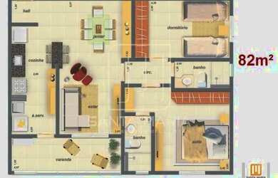 Imagem 2: Apartamento (tipo - padrao) 2 dormitórios/suite, portaria 24hs, espaço gourmet, salão de f