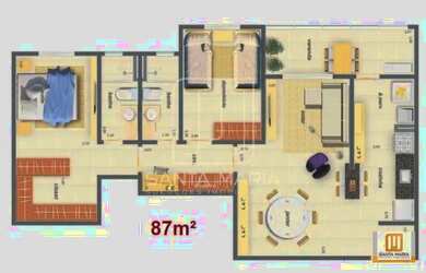 Imagem 4: Apartamento (tipo - padrao) 2 dormitórios/suite, portaria 24hs, espaço gourmet, salão de f