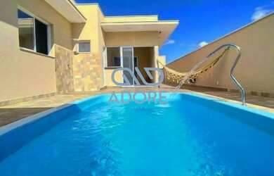 Imagem: A casa em condomínio possui 4 Dormitórios, 2 Banheiros, 4