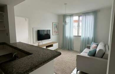 Imagem: O apartamento possui 1 Dormitório, 1 Banheiro, 1 Vaga na garagem