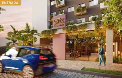 Imagem: O apartamento possui 1 Dormitório, 1 Banheiro, 1 Vaga na garagem