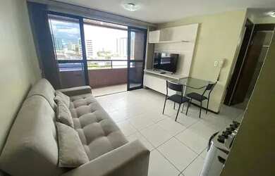 Imagem: O apartamento possui 1 Dormitório, 1 Banheiro, 1 Vaga na garagem