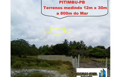 Imagem: O terreno possui 360m² de Área e está localizado em Pitimbu