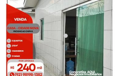 Imagem: A casa possui 2 Dormitórios, 1 Suíte, 3 Banheiros, 3 Vagas