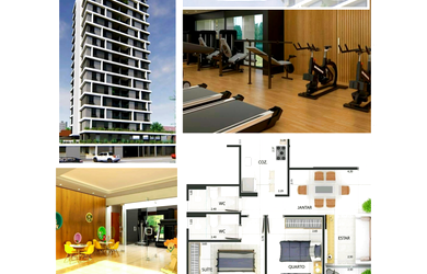 Imagem: O apartamento possui 2 Dormitórios, 1 Suíte, 2 Banheiros