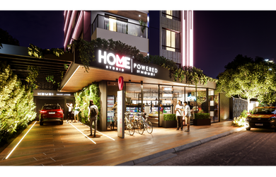 Imagem: O studio possui 2 Dormitórios, 1 Suíte, 1 Banheiro, 49m²