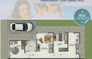 Imagem: A casa em condomínio possui 2 Dormitórios, 2 Banheiros, 1