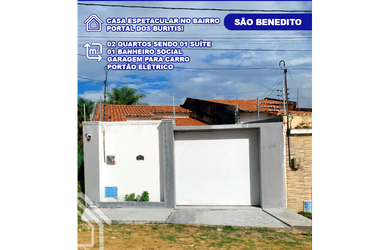 Imagem: A casa possui 2 Dormitórios, 1 Suíte, 1 Banheiro e está