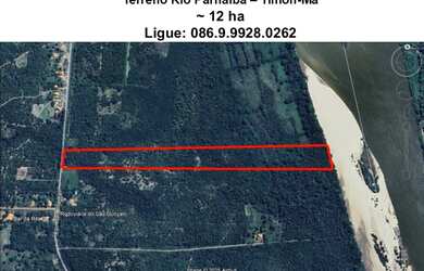 Imagem: O terreno possui 165.000m² de Área e está localizado em
