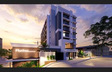 Imagem: O apartamento possui 2 Dormitórios, 1 Banheiro, 1 Vaga na garagem