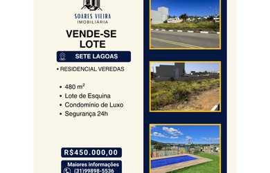 Imagem: O terreno possui 480m² de Área e está localizado em Sete