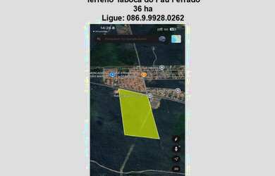 Imagem: O terreno possui 360.000m² de Área e está localizado em