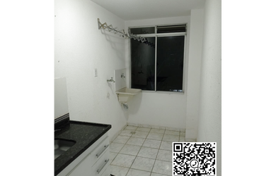 Imagem: O apartamento possui 2 Dormitórios, 1 Banheiro, 1 Vaga na garagem