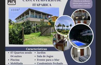 Imagem: A casa em condomínio possui 7 Dormitórios, 4 Suítes, 6 Banheiros