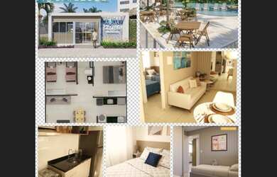 Imagem: O apartamento possui 2 Dormitórios, 1 Banheiro, 1 Vaga na garagem