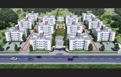 Imagem: O apartamento possui 2 Dormitórios, 1 Suíte, 1 Banheiro, Acomodam