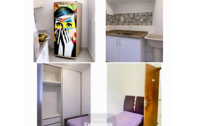 Imagem: A kitnet possui 1 Suíte, 1 Banheiro, 14m² de Área e Imóvel