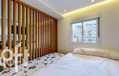 Imagem: O apartamento possui 1 Dormitório, 1 Banheiro, 1 Vaga na garagem