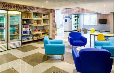 Imagem: O apartamento possui 1 Dormitório, 1 Banheiro, 1 Vaga na garagem