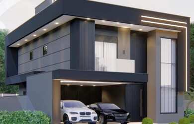 Imagem: A casa em condomínio possui 4 Dormitórios, 1 Suíte, 2 Vagas