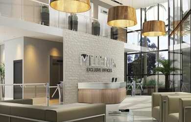 Imagem: A sala comercial possui 3 Banheiros, 4 Vagas na garagem, 200m²