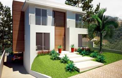 Imagem: A casa possui 4 Dormitórios, 4 Suítes, 6 Banheiros, 3 Vagas