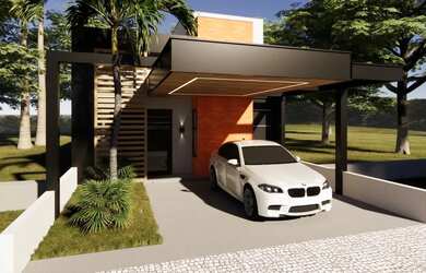 Imagem: A casa possui 3 Dormitórios, 1 Suíte, 1 Vaga na garagem, 124m²