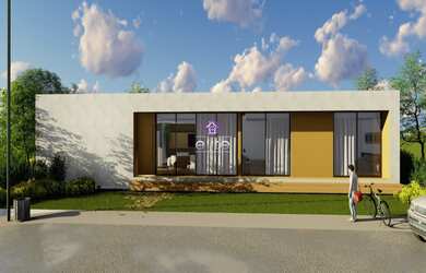 Imagem: A casa em condomínio possui 4 Dormitórios, 2 Suítes, 3 Banheiros