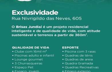 Imagem 2: TERRENO A VENDA EM JUNDIAÍ NO CONDOMÍNIO FECHADO BRISAS DE JUNDIAÍ