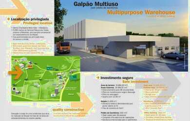 Imagem: O depósito possui 2 Banheiros e 13039m² de Área e está localizado